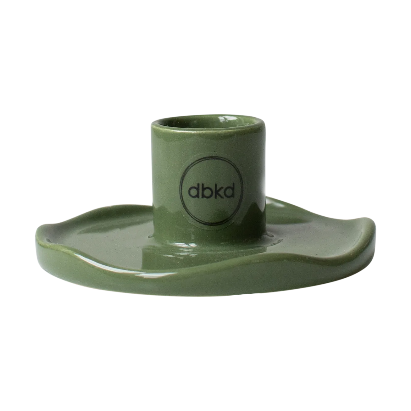 Wave candle sticks, Shiny green DBKD