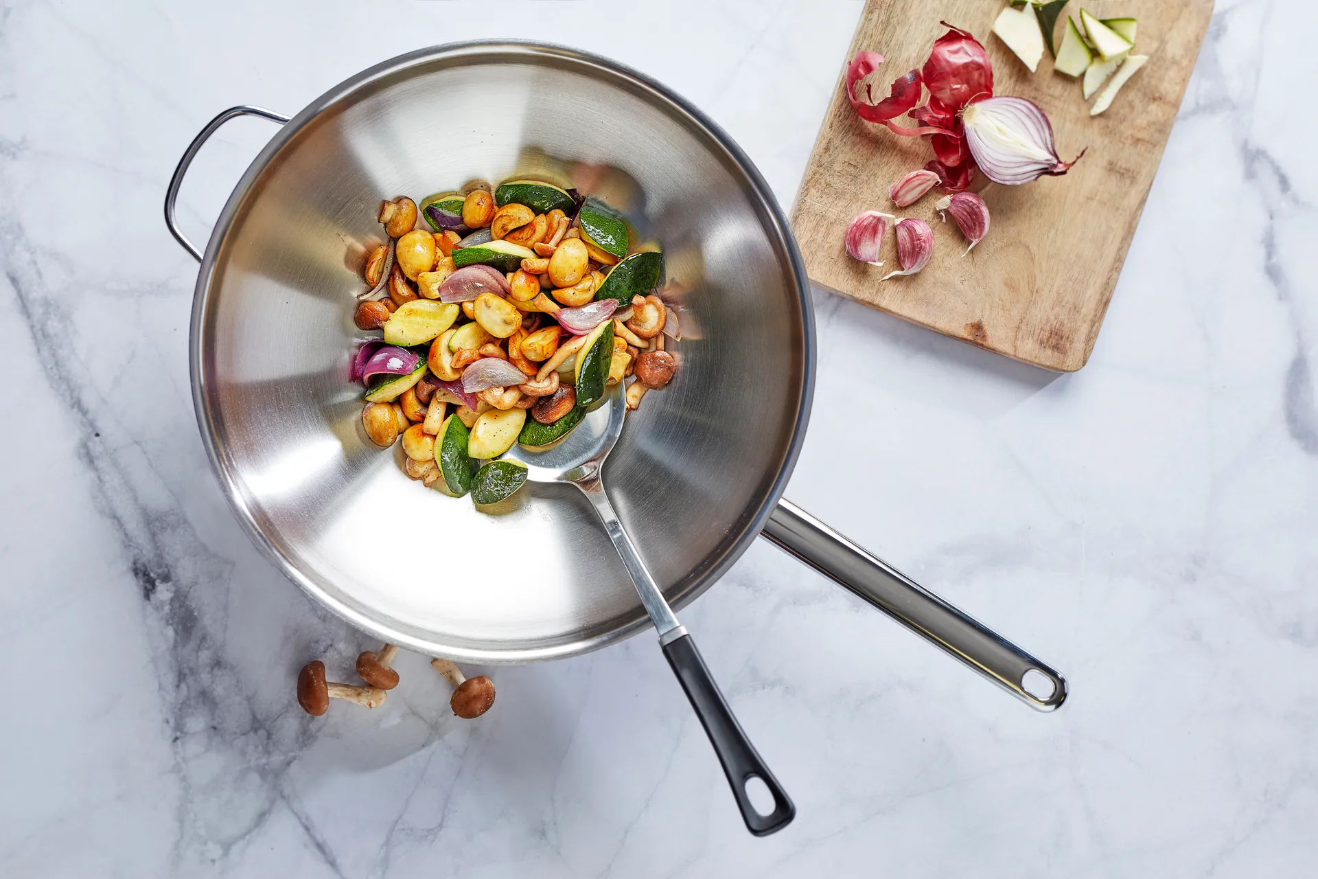 Apollo 7 wok pan stainless steel 7-ply 2 handles, Ø36 cm Demeyere
