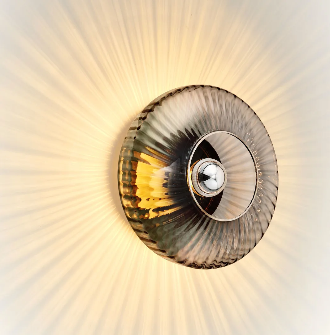 New Wave Optic wall lamp XL, Smoke Design By Us