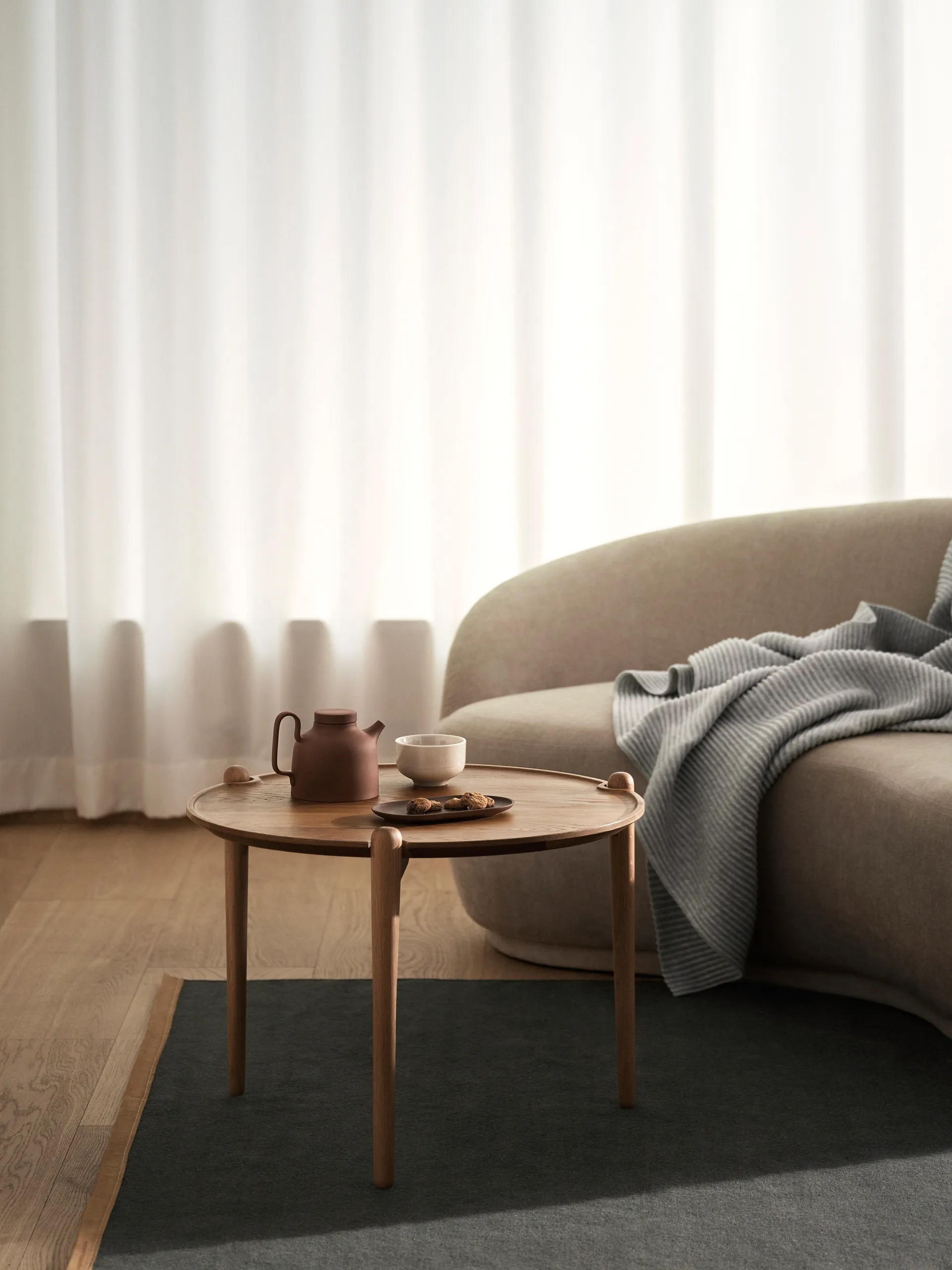 Aria coffee table, Oak, Ø60x46 cm Design House Stockholm