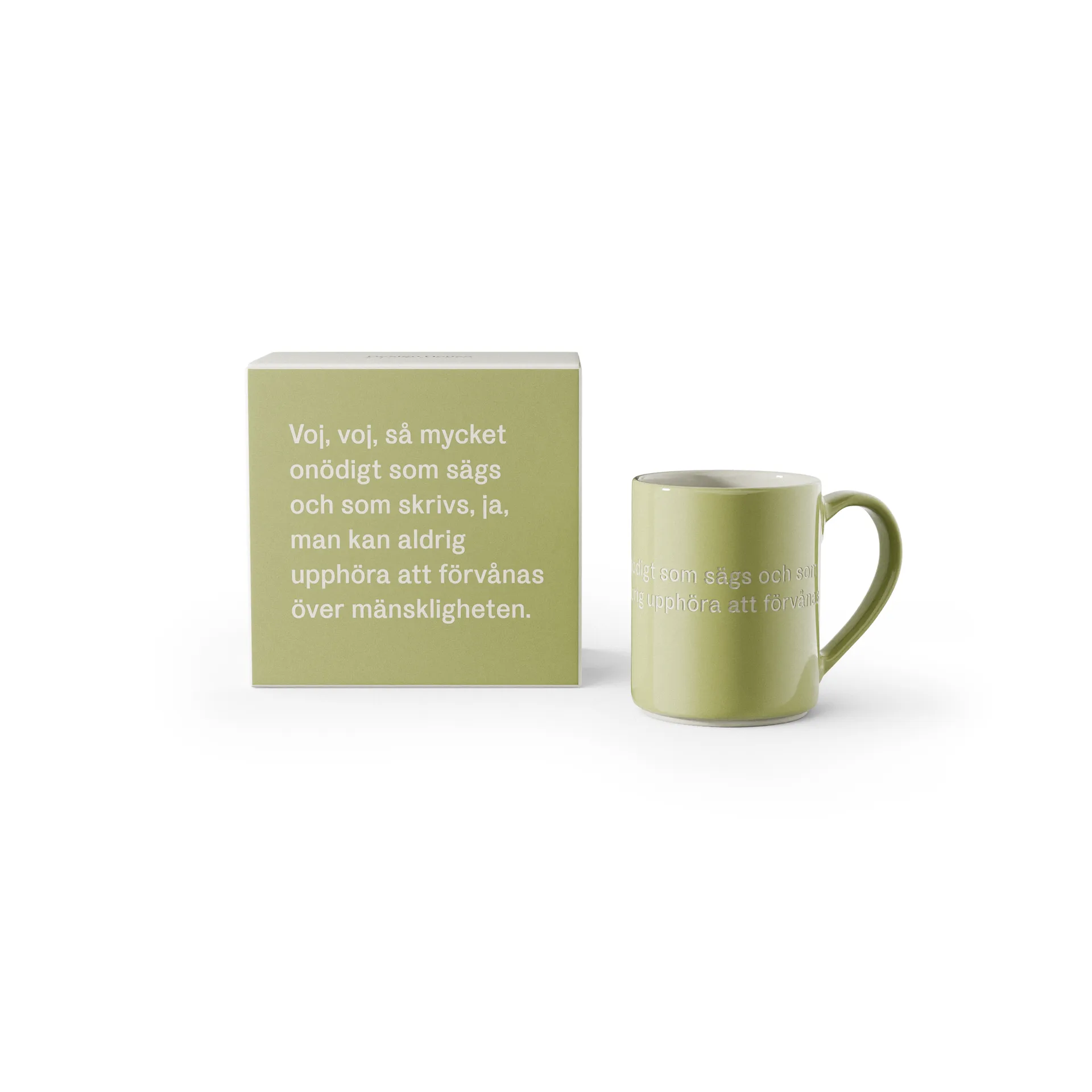 Astrid Lindgren mug, Oh, oh, so much unnecessary.., Swedish text Design House Stockholm