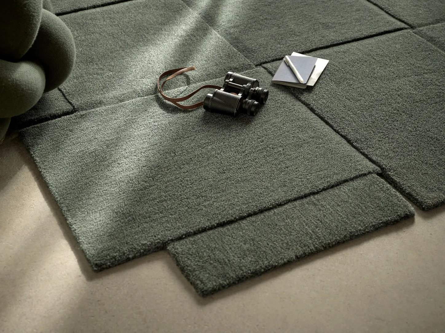 Basket rug, green, 185x240 cm Design House Stockholm