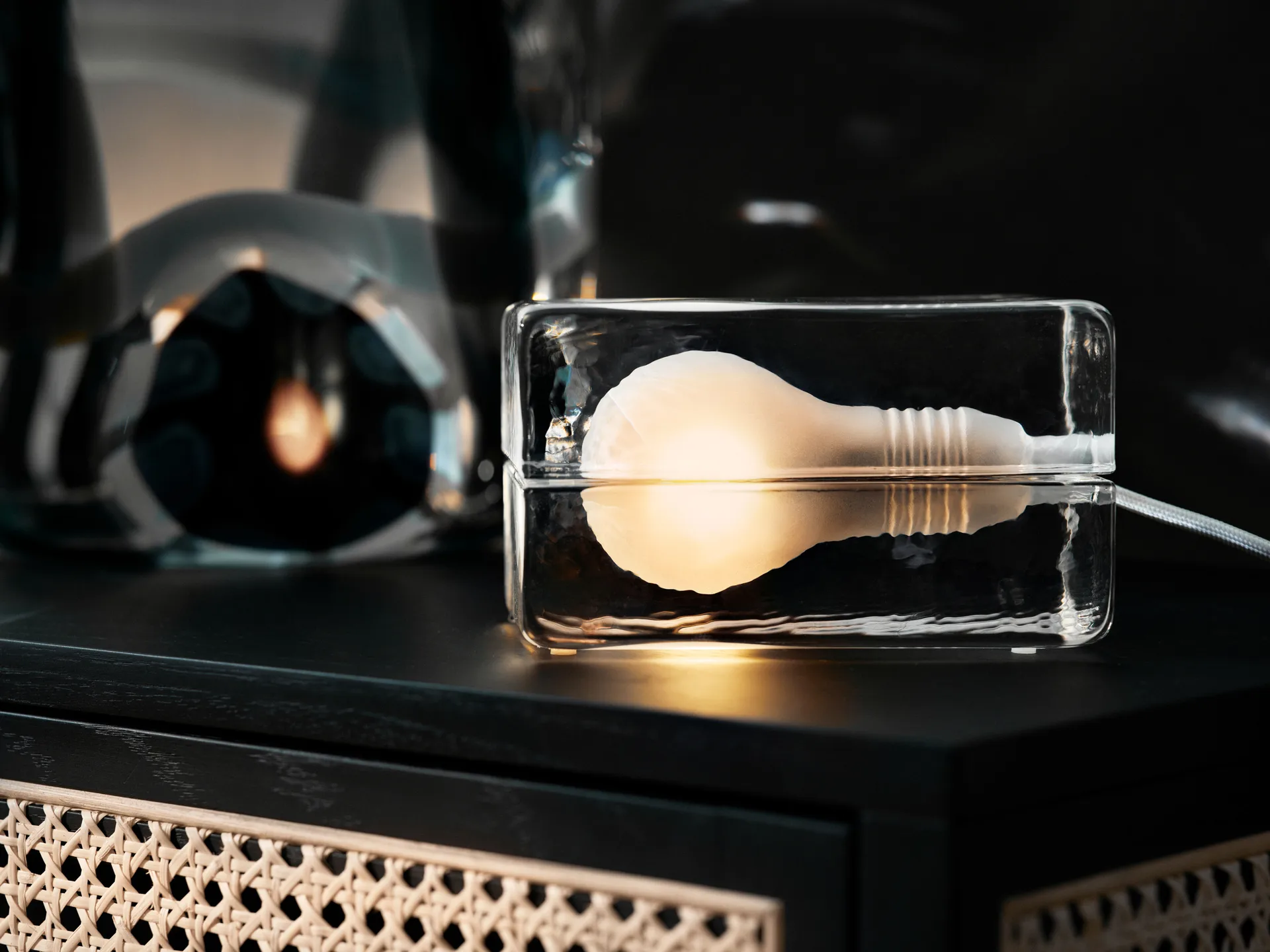 Block Lamp, white cord Design House Stockholm