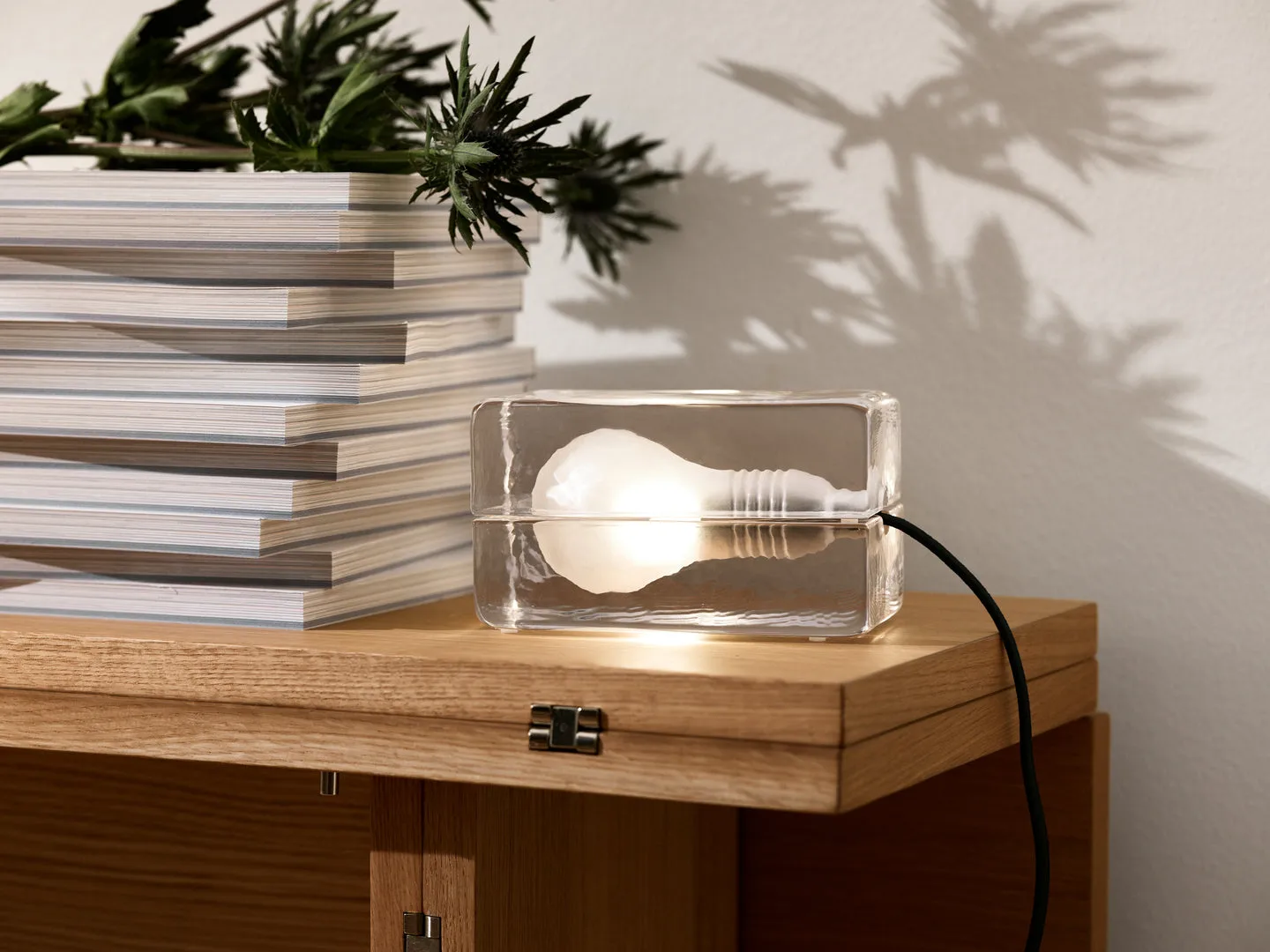 Block Lamp, white cord Design House Stockholm