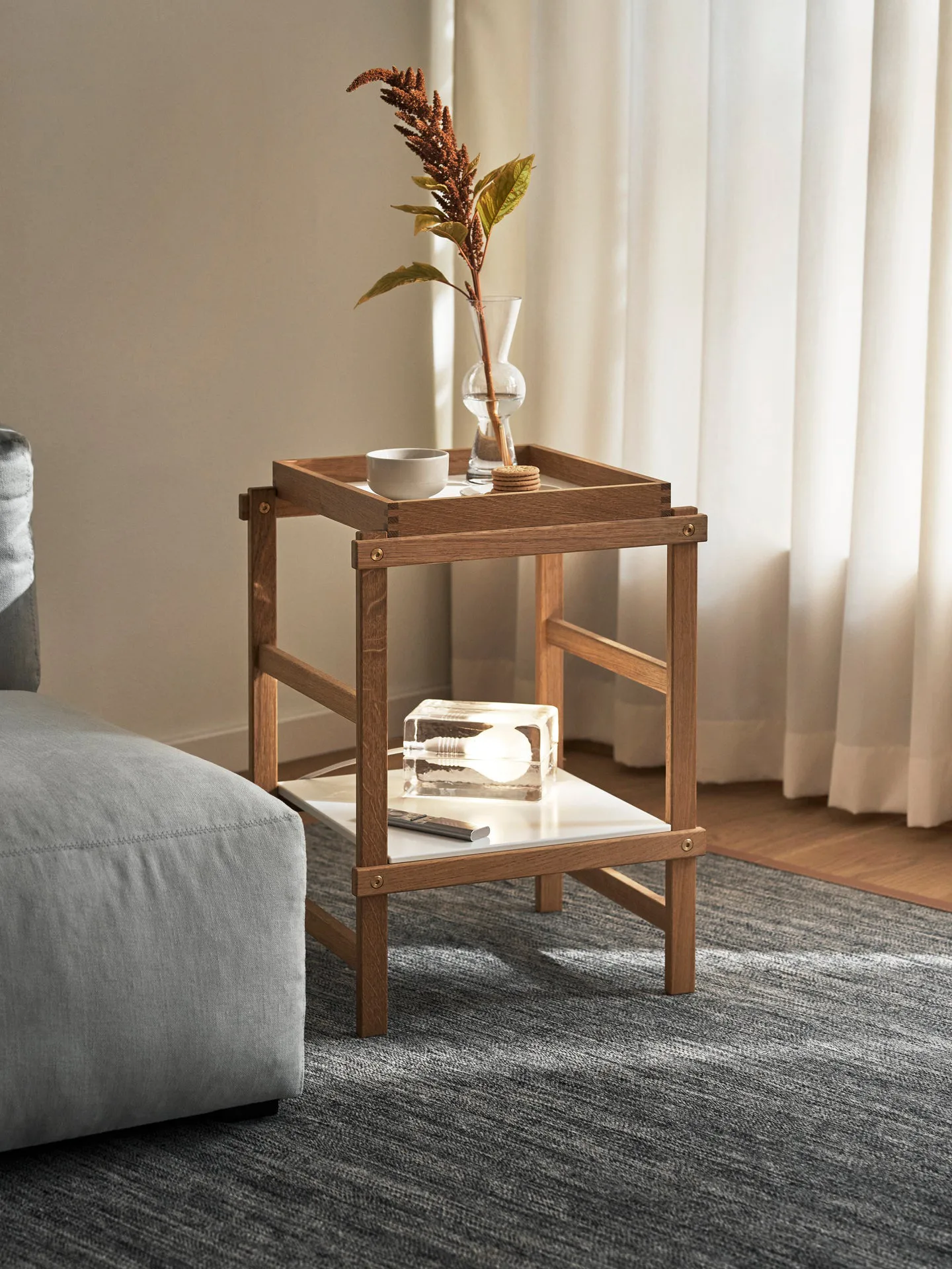 Block Lamp, white cord Design House Stockholm