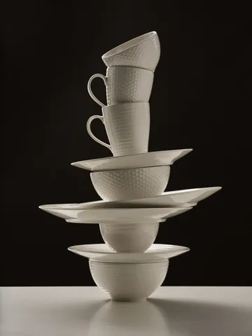 Blond breakfast bowl 60 cl - stripe white - Design House Stockholm