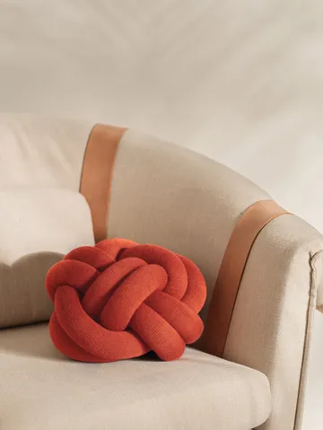 Knot cushion - Orange red - Design House Stockholm