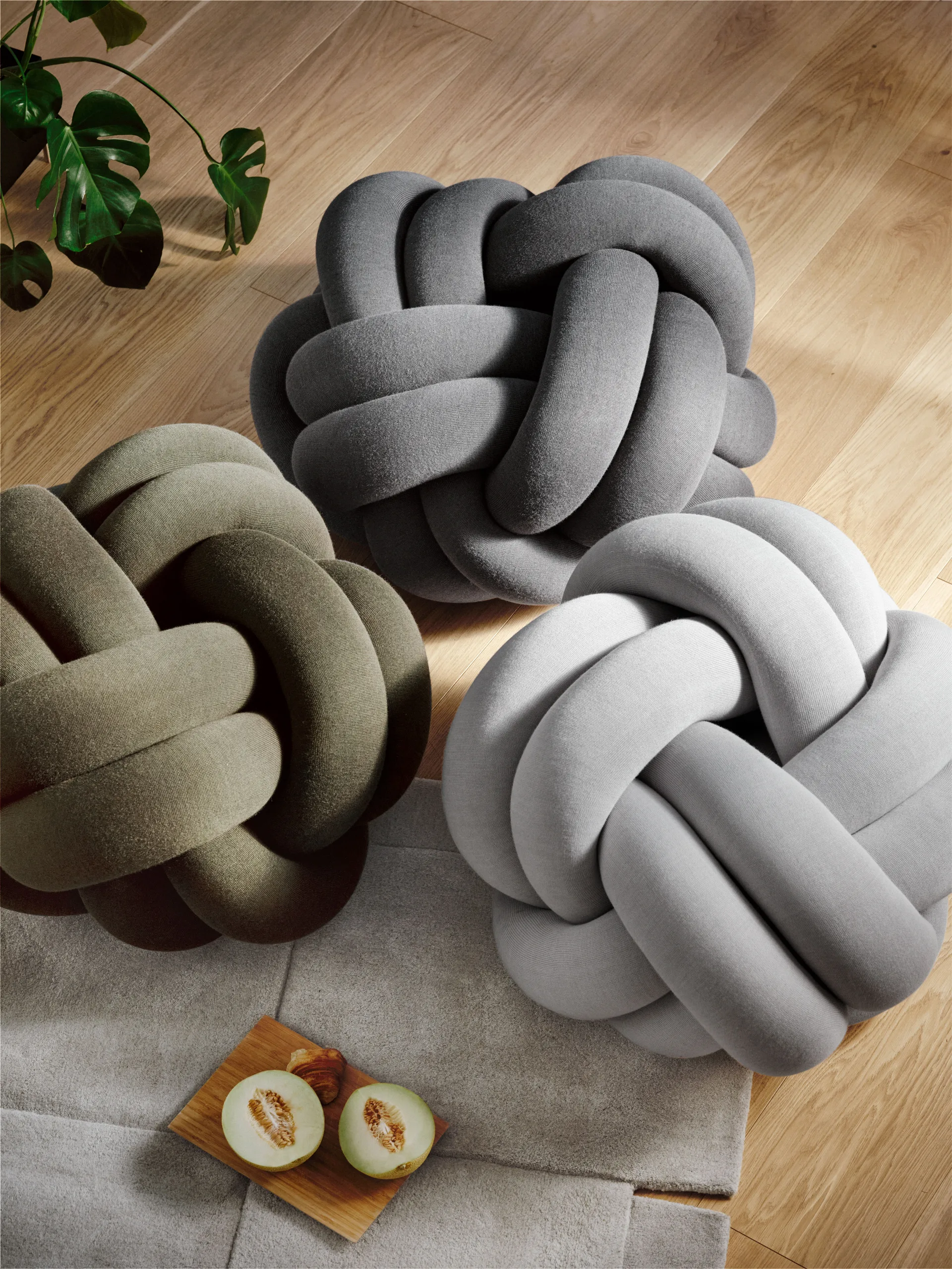Knot cushion XL, Forest Green Design House Stockholm