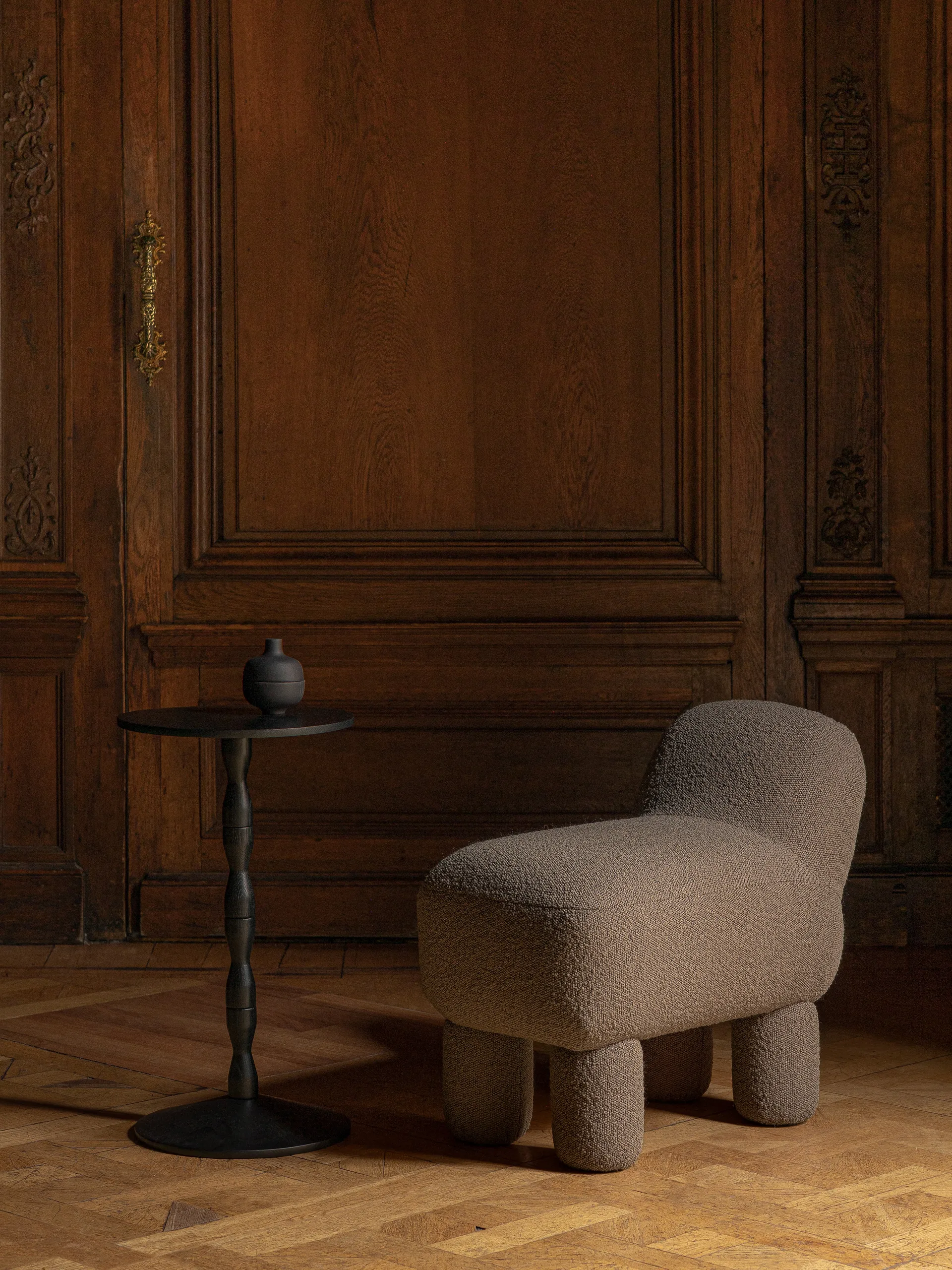 Pedestal table Ø31x67.5 cm, Black Design House Stockholm