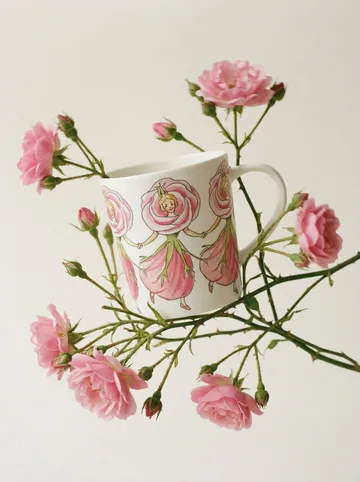 Rose mug with handle - 40 cl - Design House Stockholm