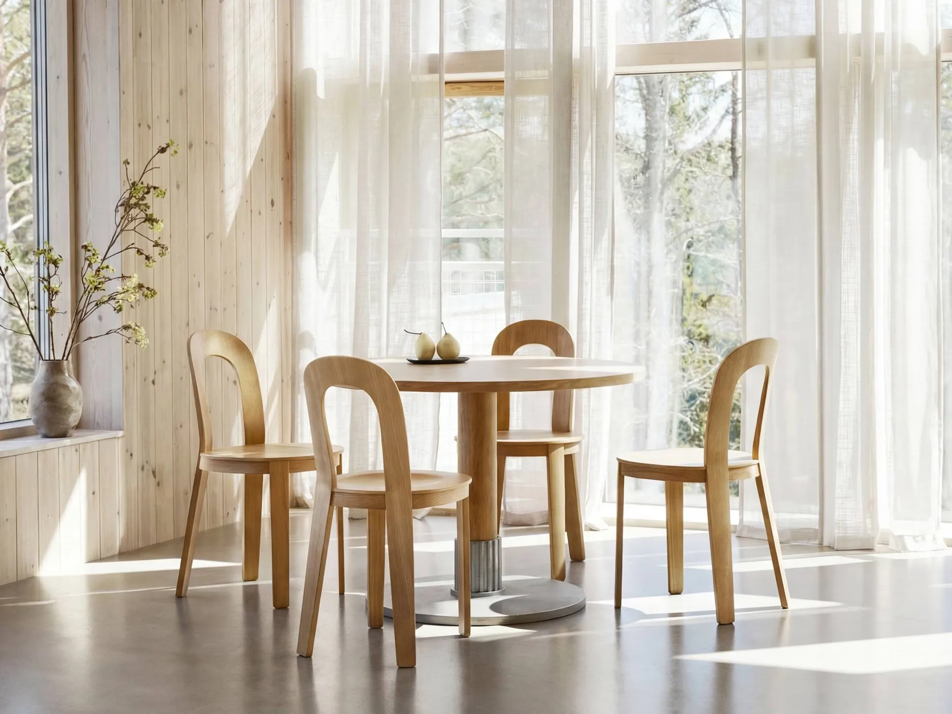 Tock Table dining table, Oak, Ø110x76 cm Design House Stockholm