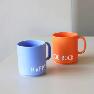 Design Letters favourite cup with handle 25 cl - Orange - Design Letters