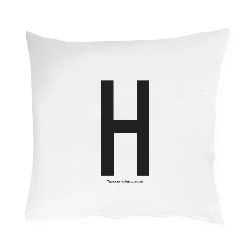 Design Letters pillow case 60x50 cm, H Design Letters