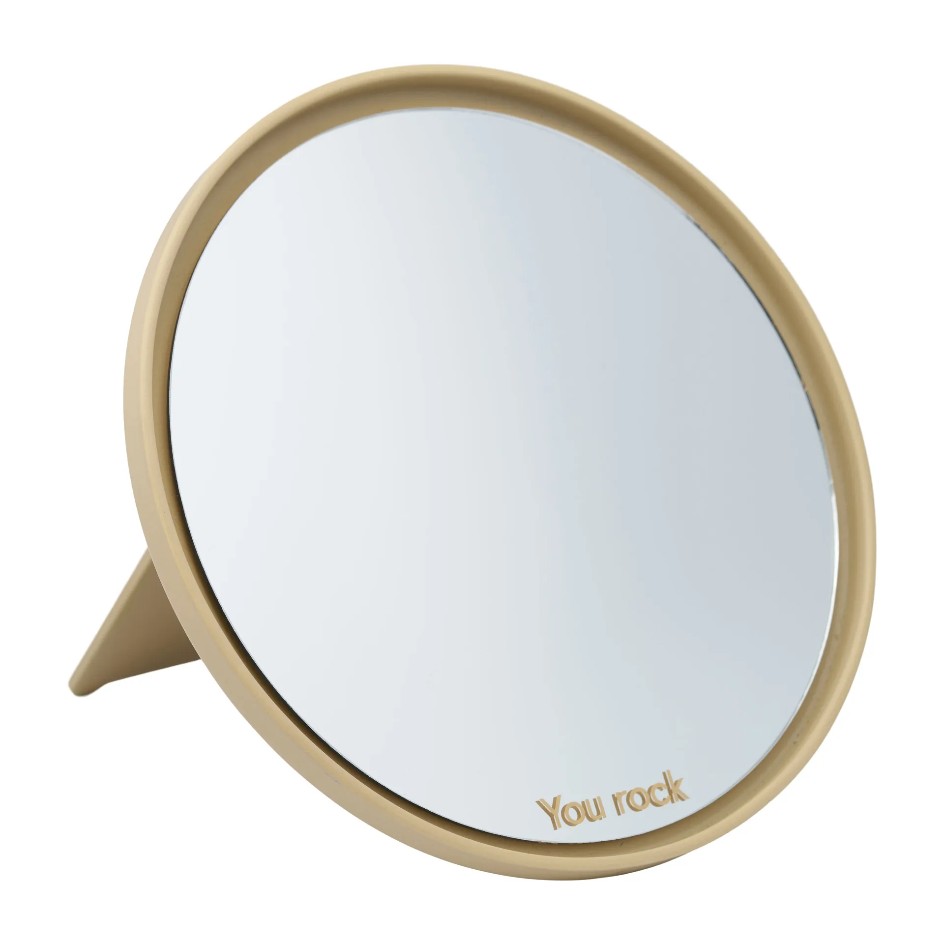 Mirror Mirror table mirror Ø21 cm, Beige Design Letters