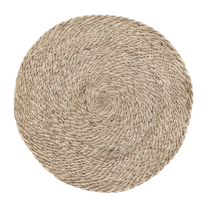Elin placemat twist Ø38 cm - Natural-grey - Dixie