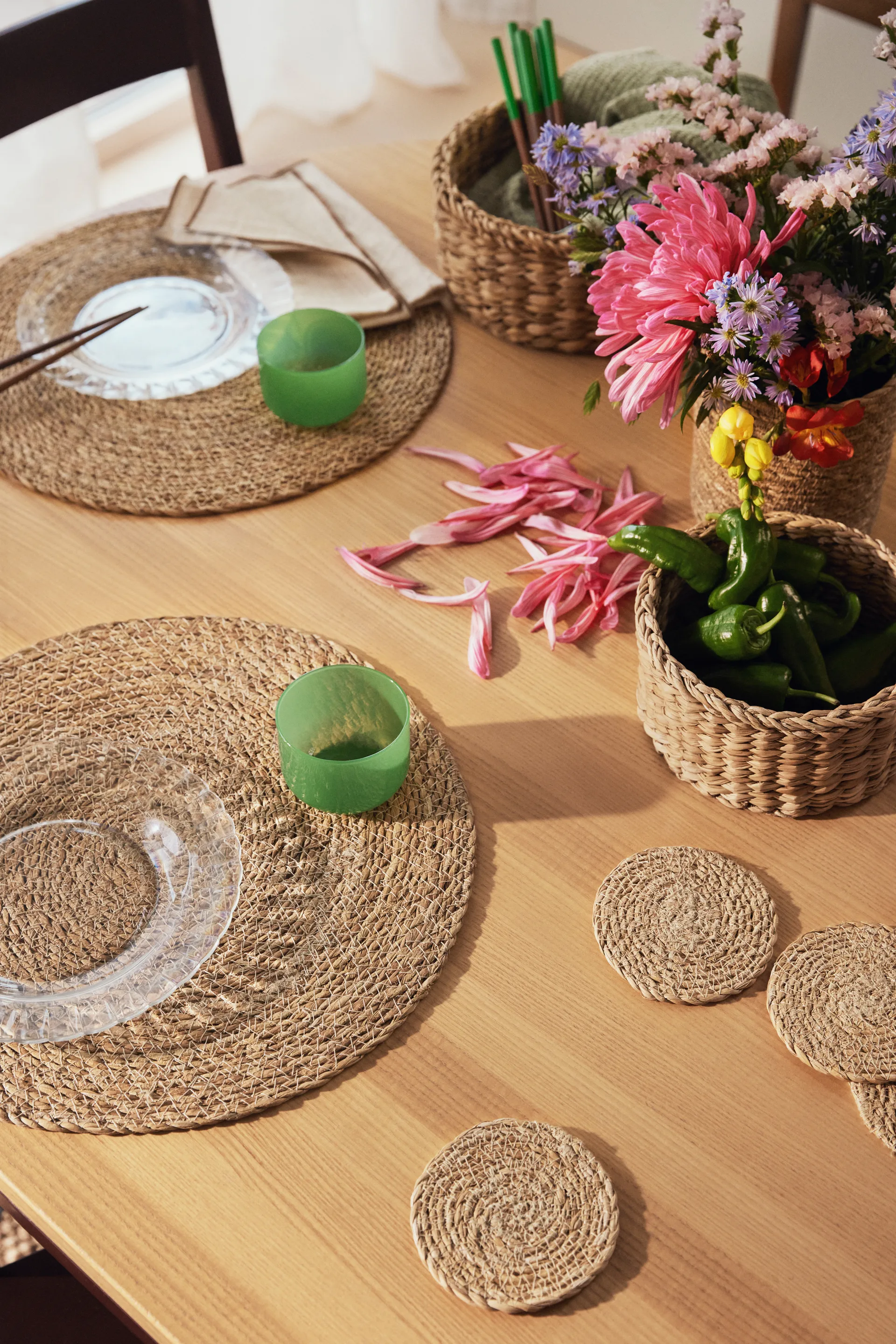 Esther bread basket 3 pieces, Natural Dixie