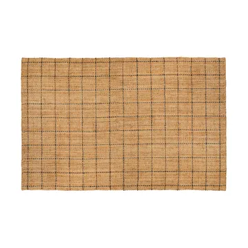 Freja jute rug checked 190x290 cm - Natural-dark Grey - Dixie