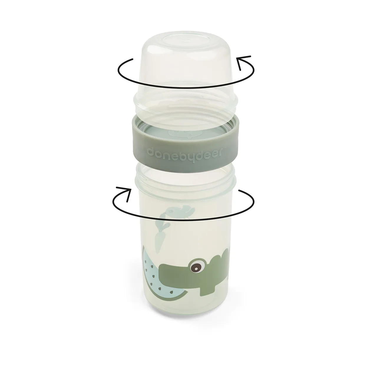 Croco To go 2-way cup L, Green Done by deer