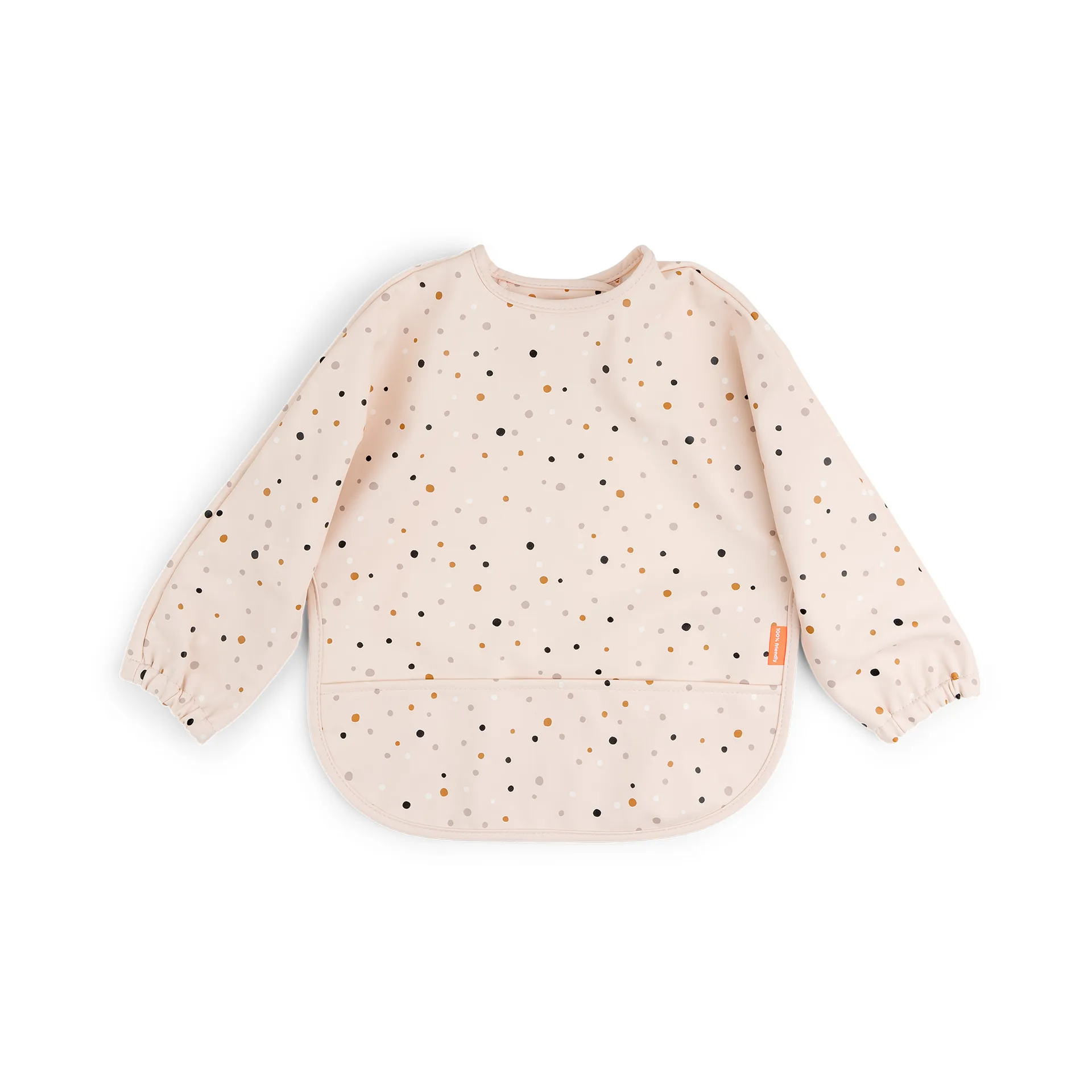 Happy Dots bib with sleeves, Powder Done by deer