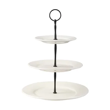Kafi cake stand 3 tiers porcelain - White - Dorre