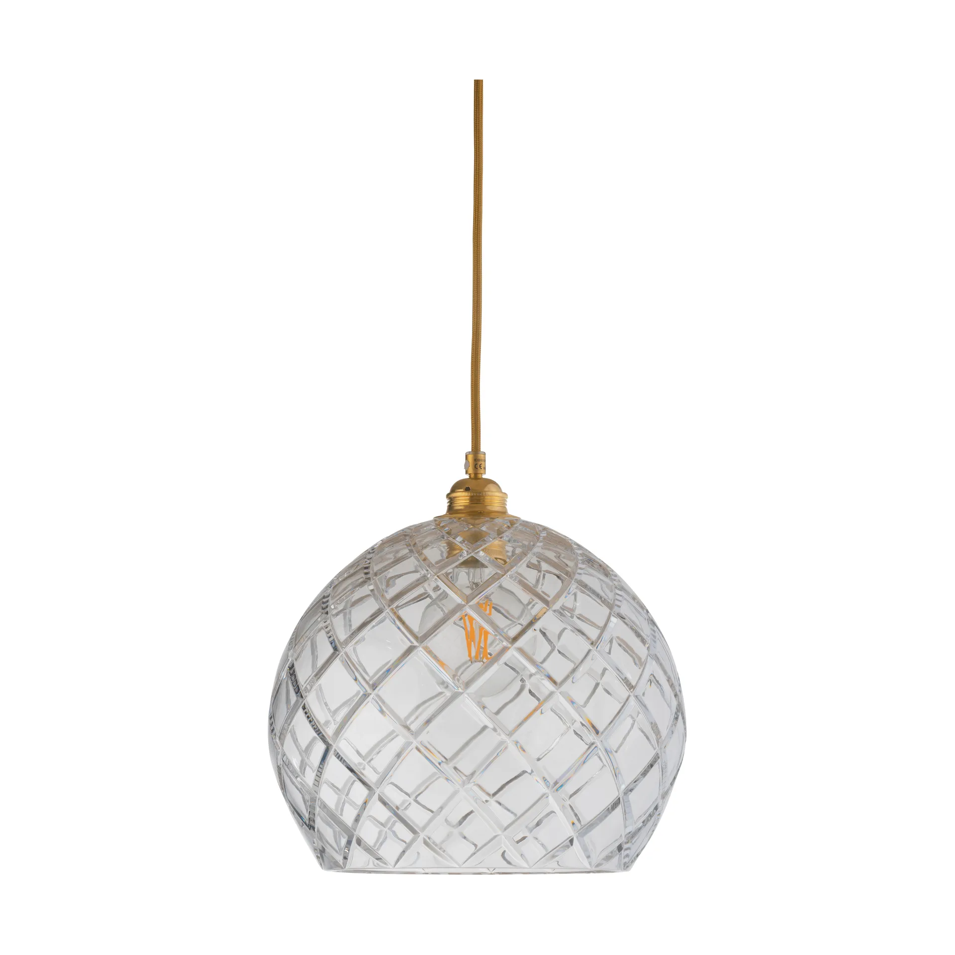 Rowan pendant lamp L, Ø 28 cm, Crystal, large check EBB & FLOW