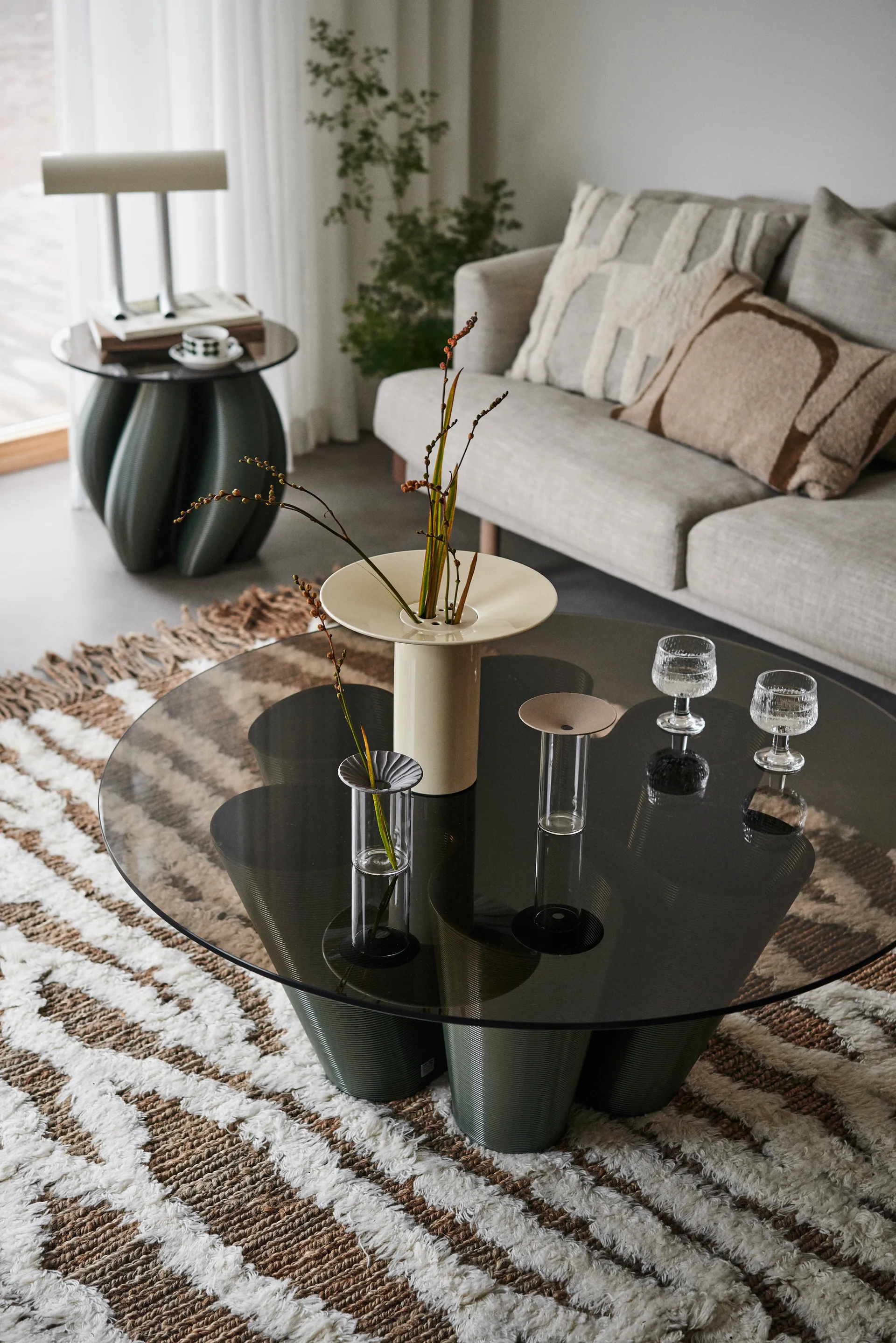 Water lily side table Ø50 cm, Olive Ekbacken Studios