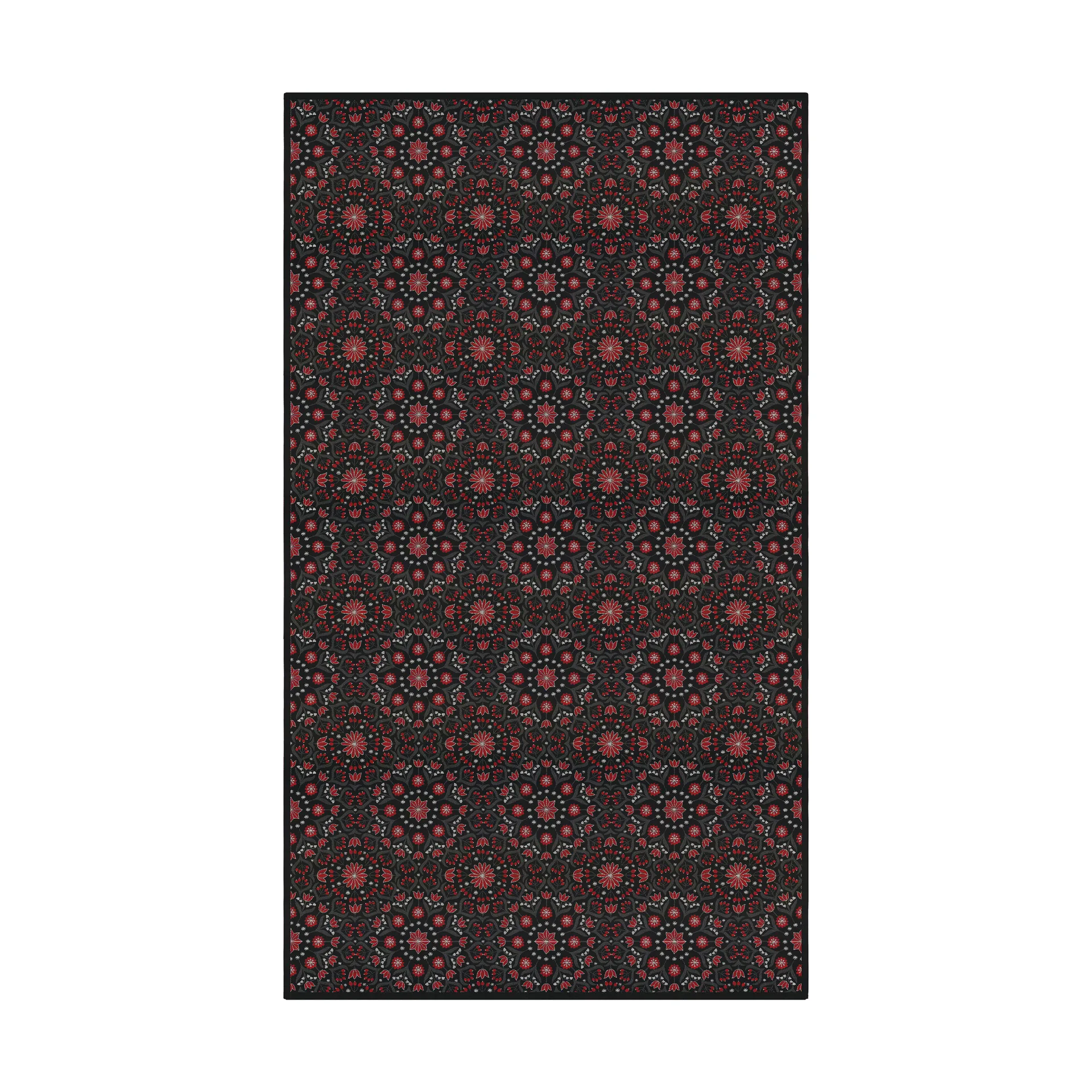 Betty's jul tablecloth 145x250 cm, Red-black Ekelund Linneväveri