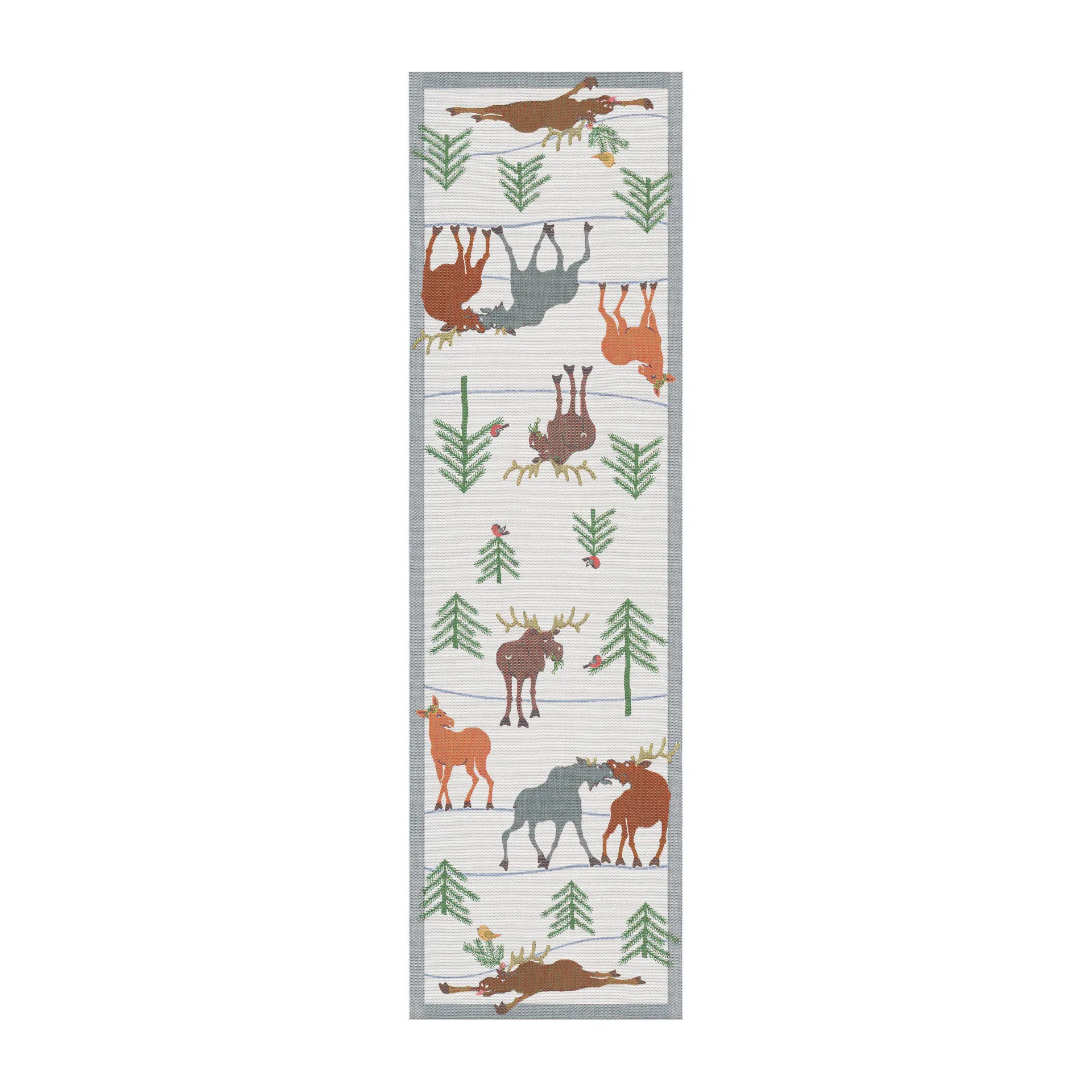 Clumsy moose runner, 35x120 cm Ekelund Linneväveri