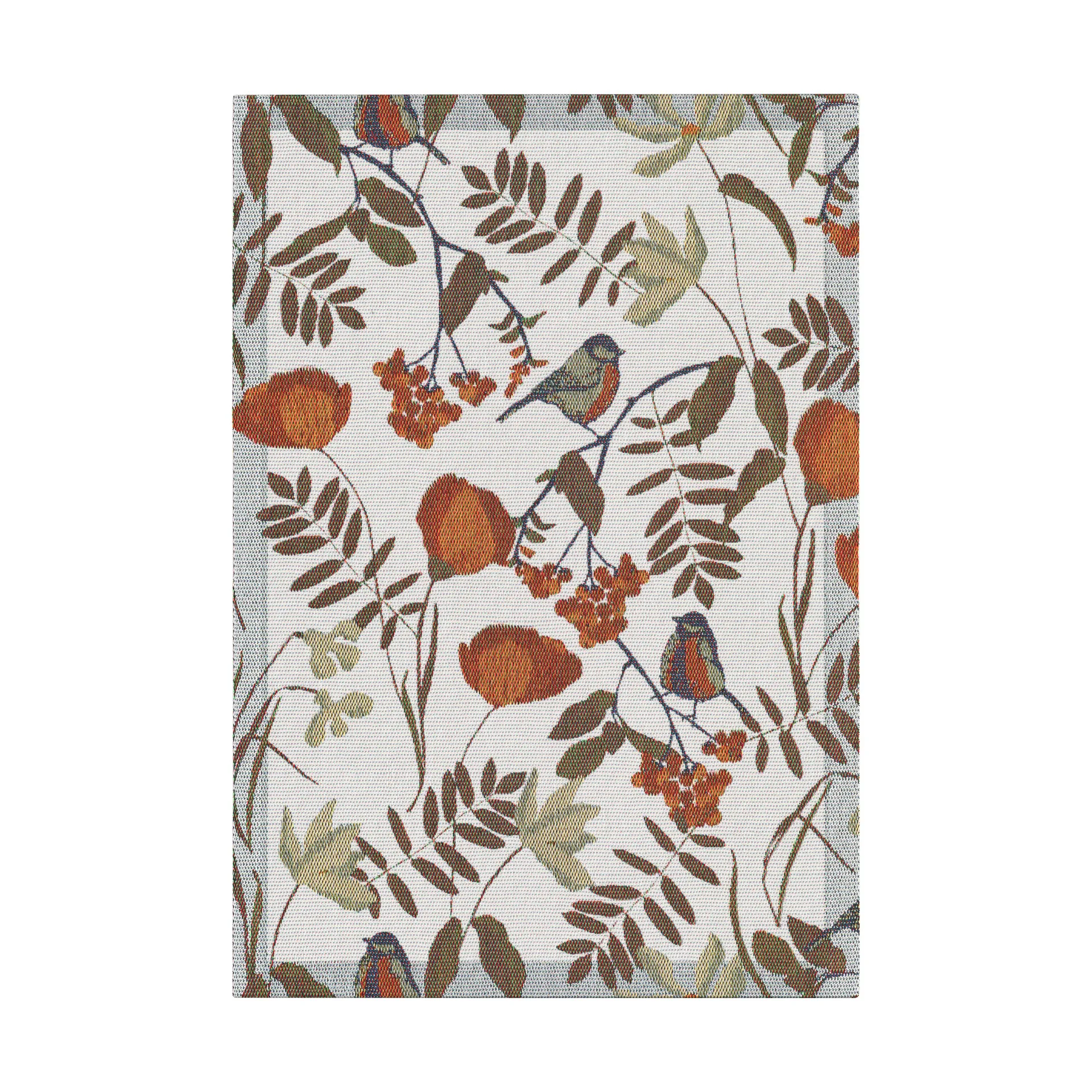 Fåglabäck kitchen towel 35x50 cm, Brown-orange Ekelund Linneväveri