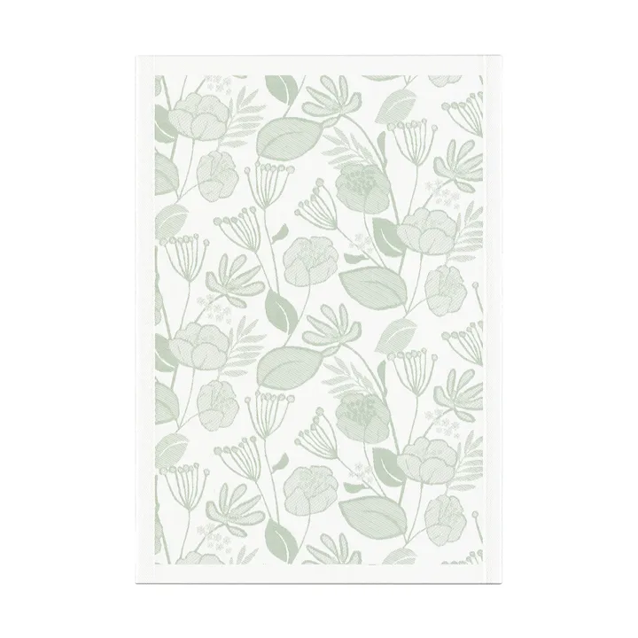 Grönska kitchen towel 35x50 cm - Green-white - Ekelund Linneväveri