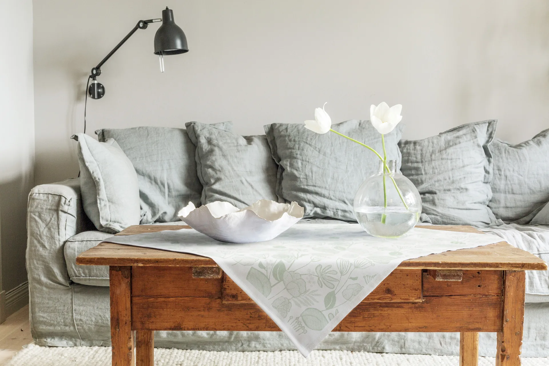 Grönska tablecloth 75x75 cm, Green Ekelund Linneväveri