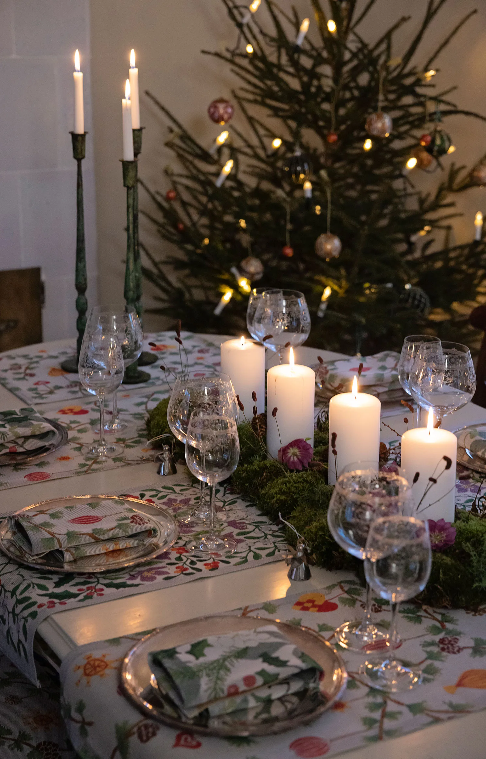 Julnatt kitchen towel 35x50 cm, Black Ekelund Linneväveri