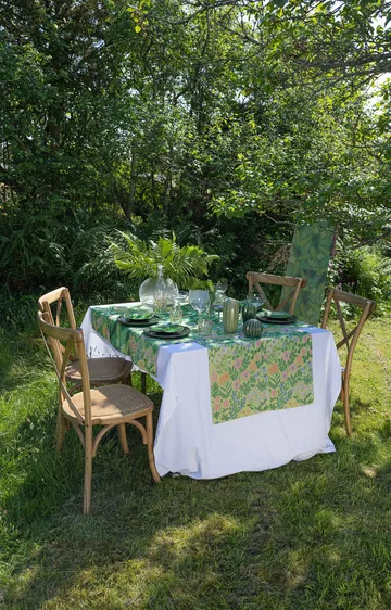 Vildblommor kitchen towel 35x50 cm - Green - Ekelund Linneväveri