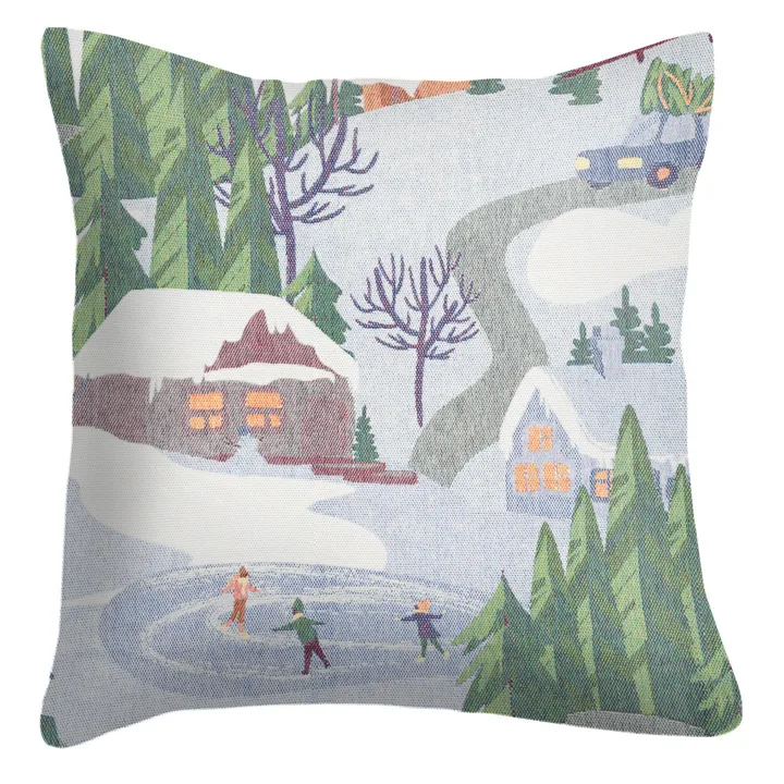 Vinterliv cushion cover 40x40 cm - multi - Ekelund Linneväveri