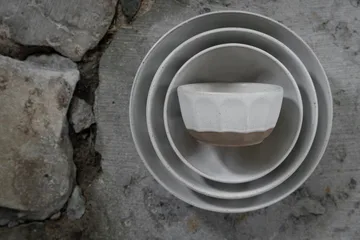 Ernst bowl stoneware - White-nature, Ø16 cm - ERNST