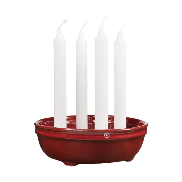 Ernst candle bowl for 4 candles - Red - ERNST