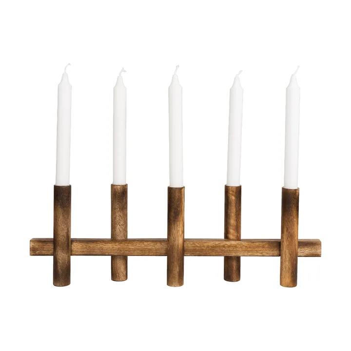 Ernst candle holder, 5 candles - Dark wood - ERNST