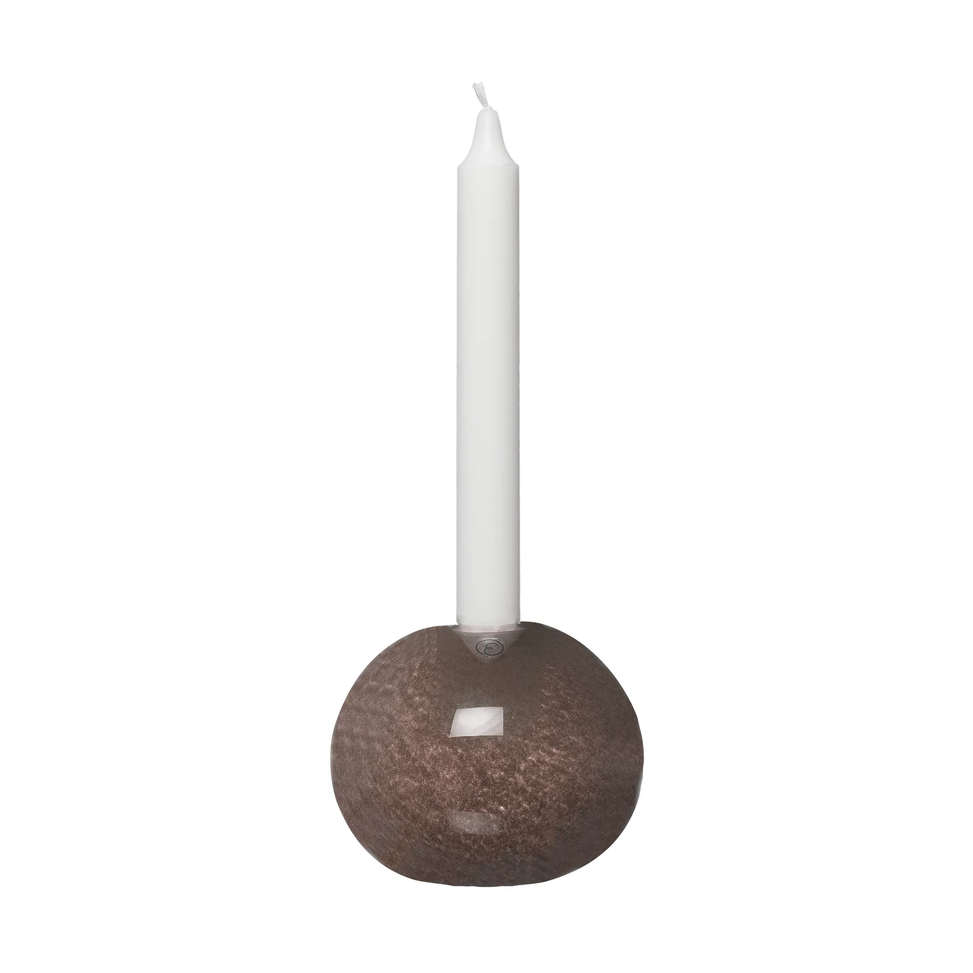 Ernst candle holder glass Ø11 cm, Brown ERNST