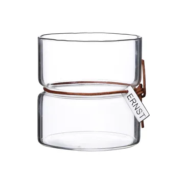 Ernst candle holder H8.5cm Ø8cm - clear - ERNST