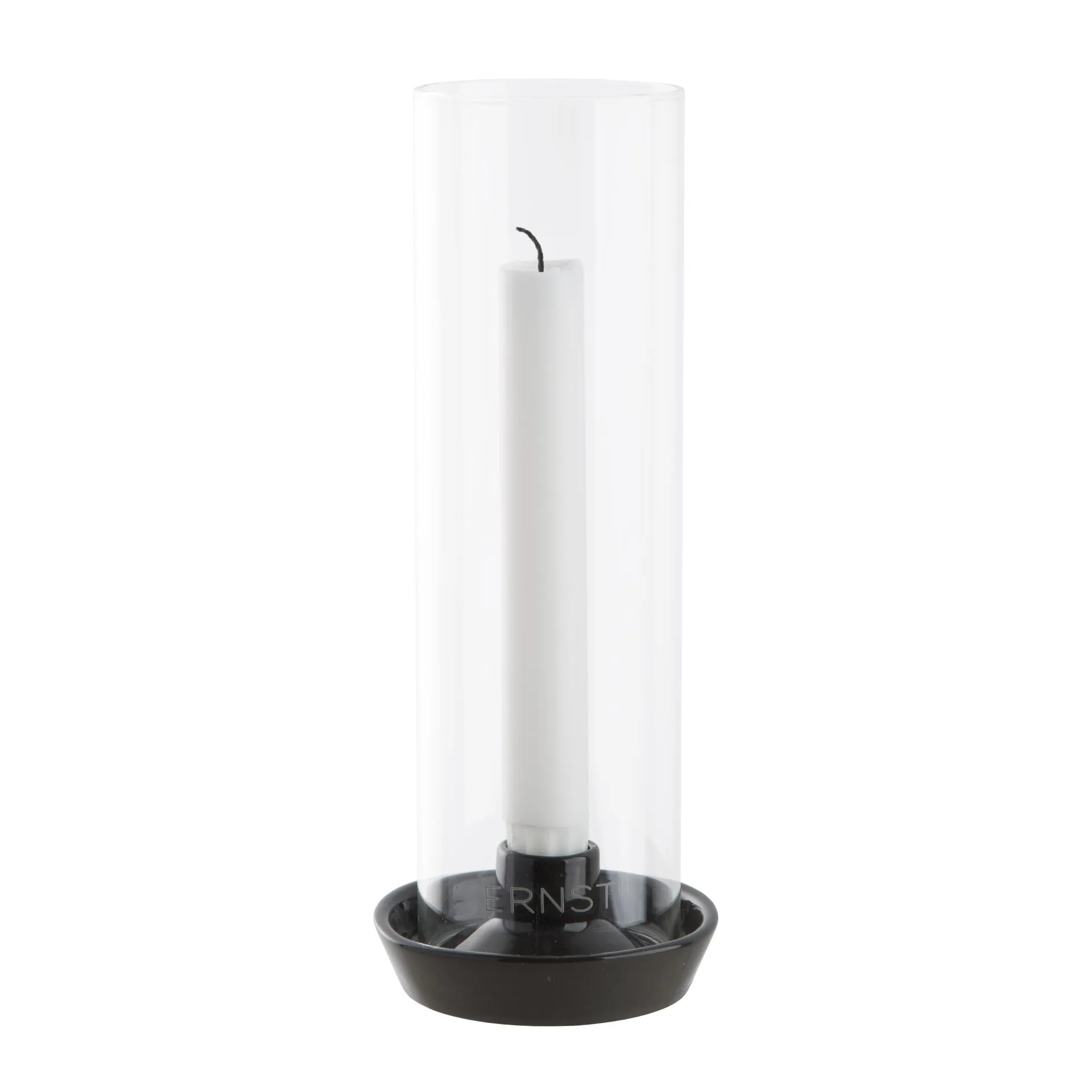 Ernst candle sticks glass cylinder, Dark grey ERNST