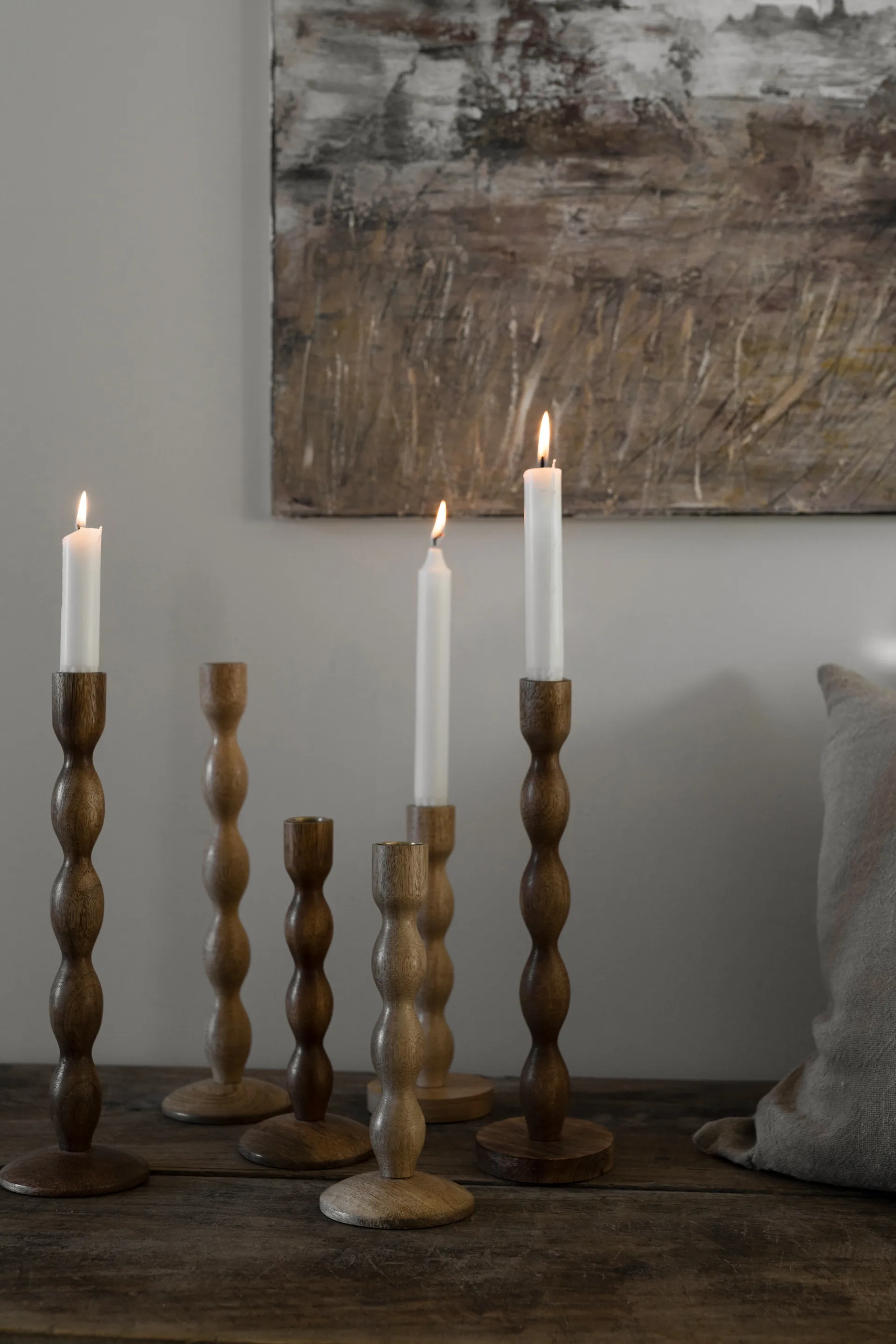 Ernst candleholder Ø9x21 cm, Dark brown ERNST