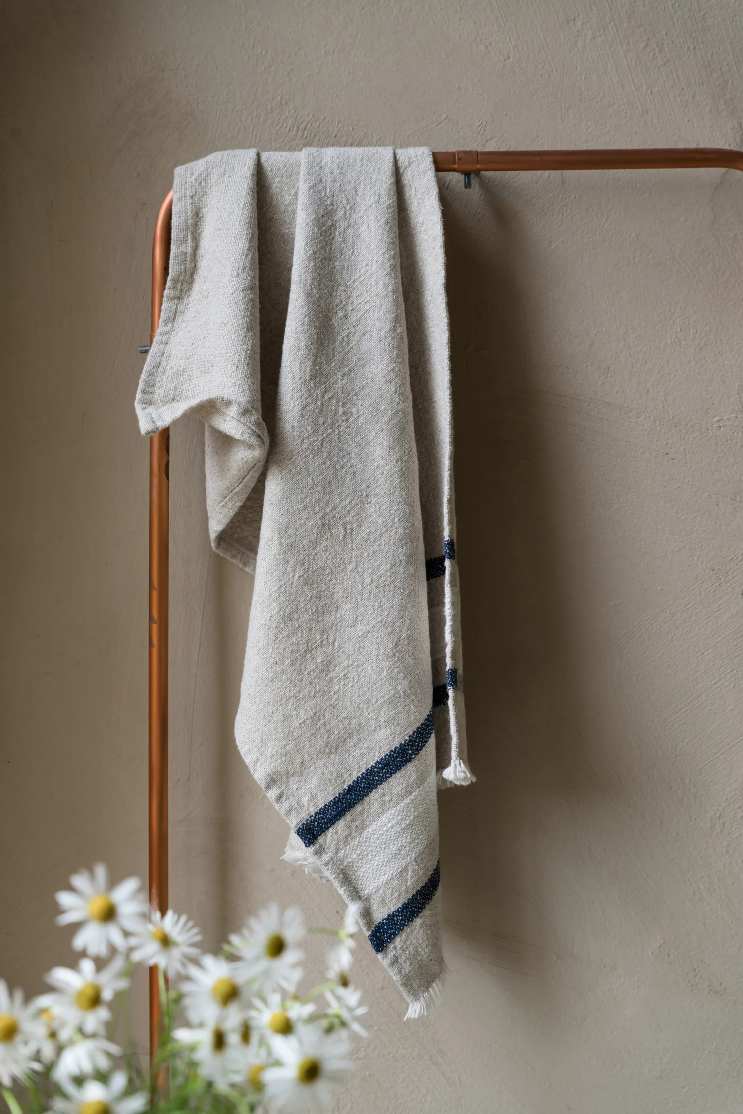 Ernst kitchen towel, Natural-white-blue, 47x70 cm ERNST