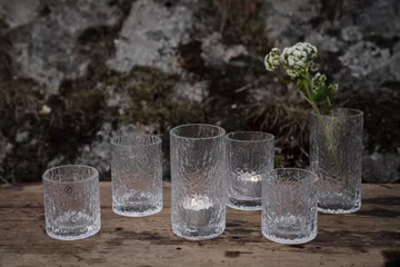 Ernst patterned vase/candle holder - Clear, Ø5.3x11.3 cm - ERNST