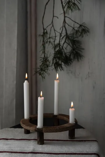 Ernst round candle holder, 4 candles - Dark wood - ERNST