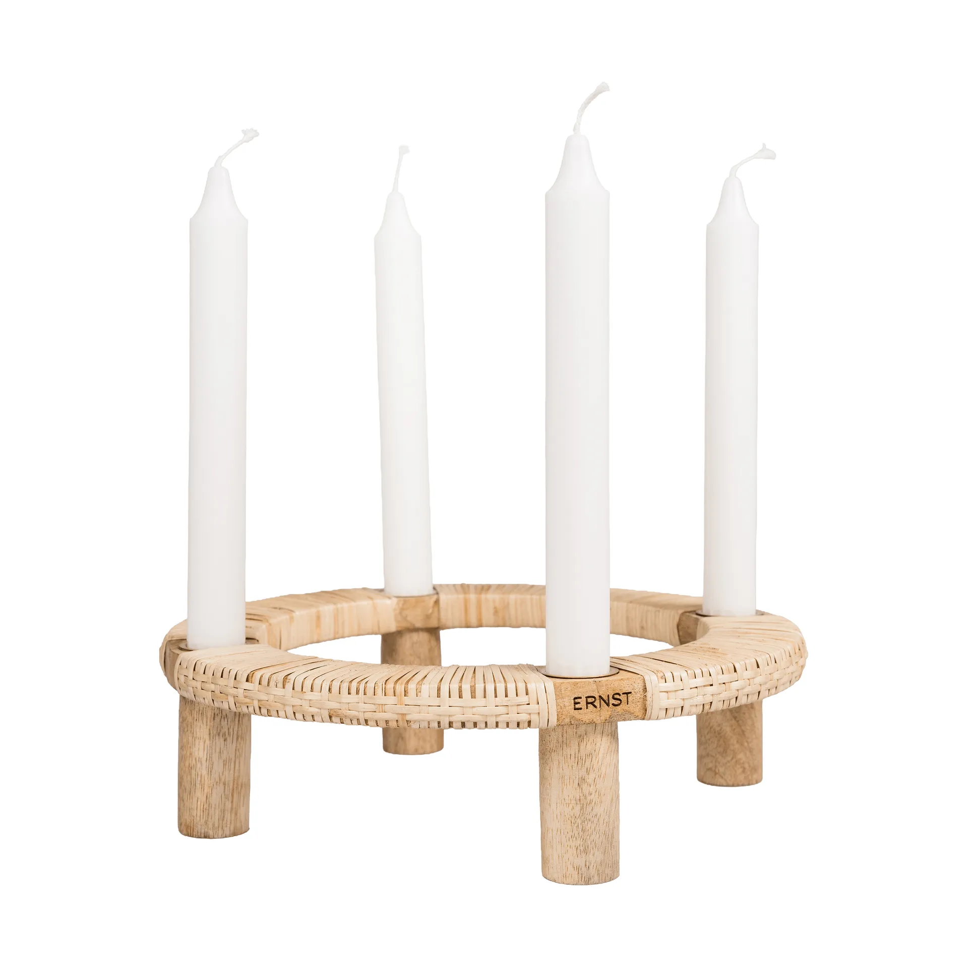 Ernst round candle holder, 4 candles, Light wood ERNST
