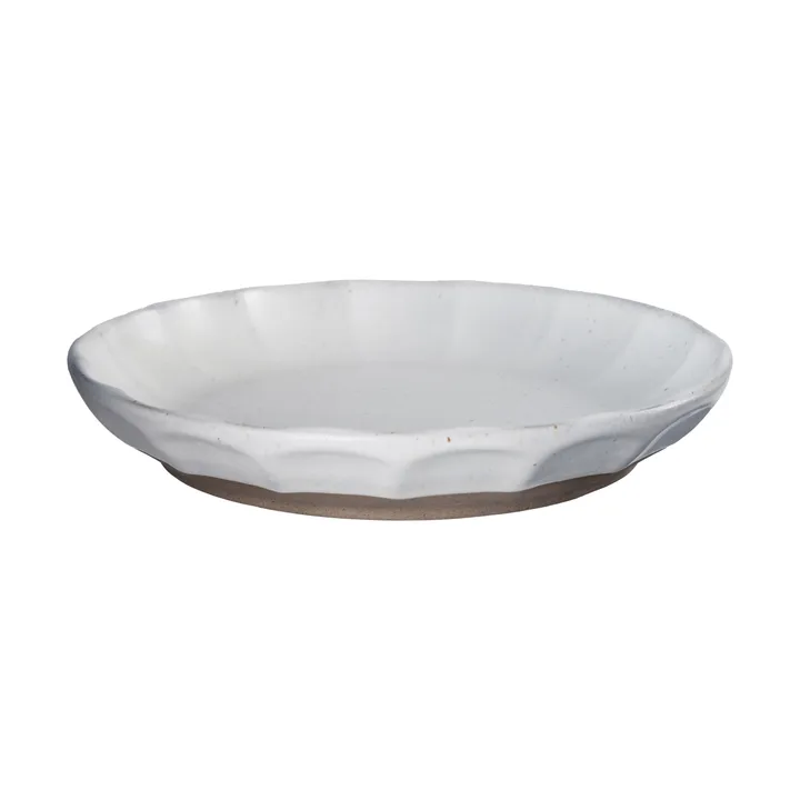 Ernst side plate stoneware - White-nature, Ø17x3 cm - ERNST