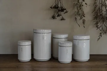 Ernst storage jar with lid 19 cm - Natural white - ERNST