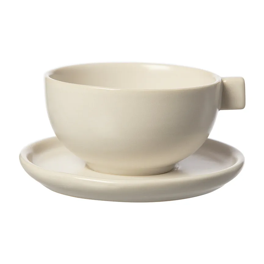 Ernst teacup with saucer 7.5 cm, White sand ERNST