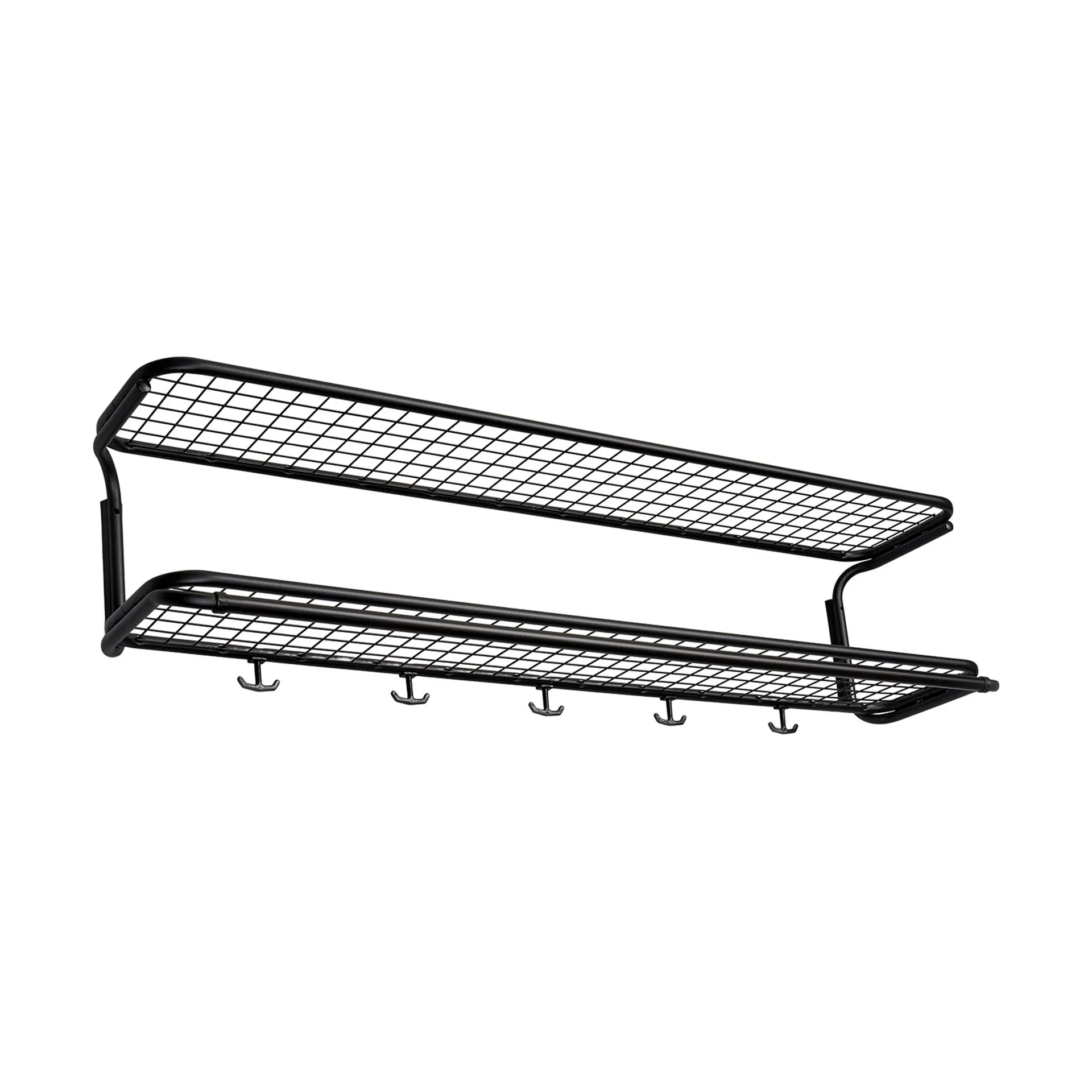 Classic 650 hat shelf, Black/black, 2 levels, 120 cm Essem Design