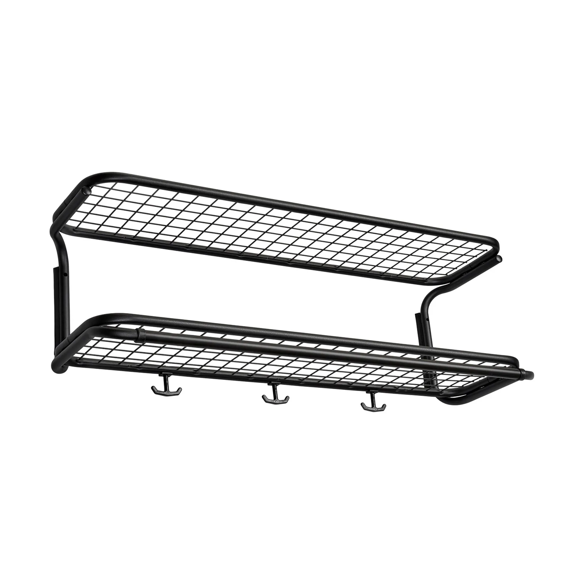 Classic 650 hat shelf, Black/black, 2 levels, 70 cm Essem Design